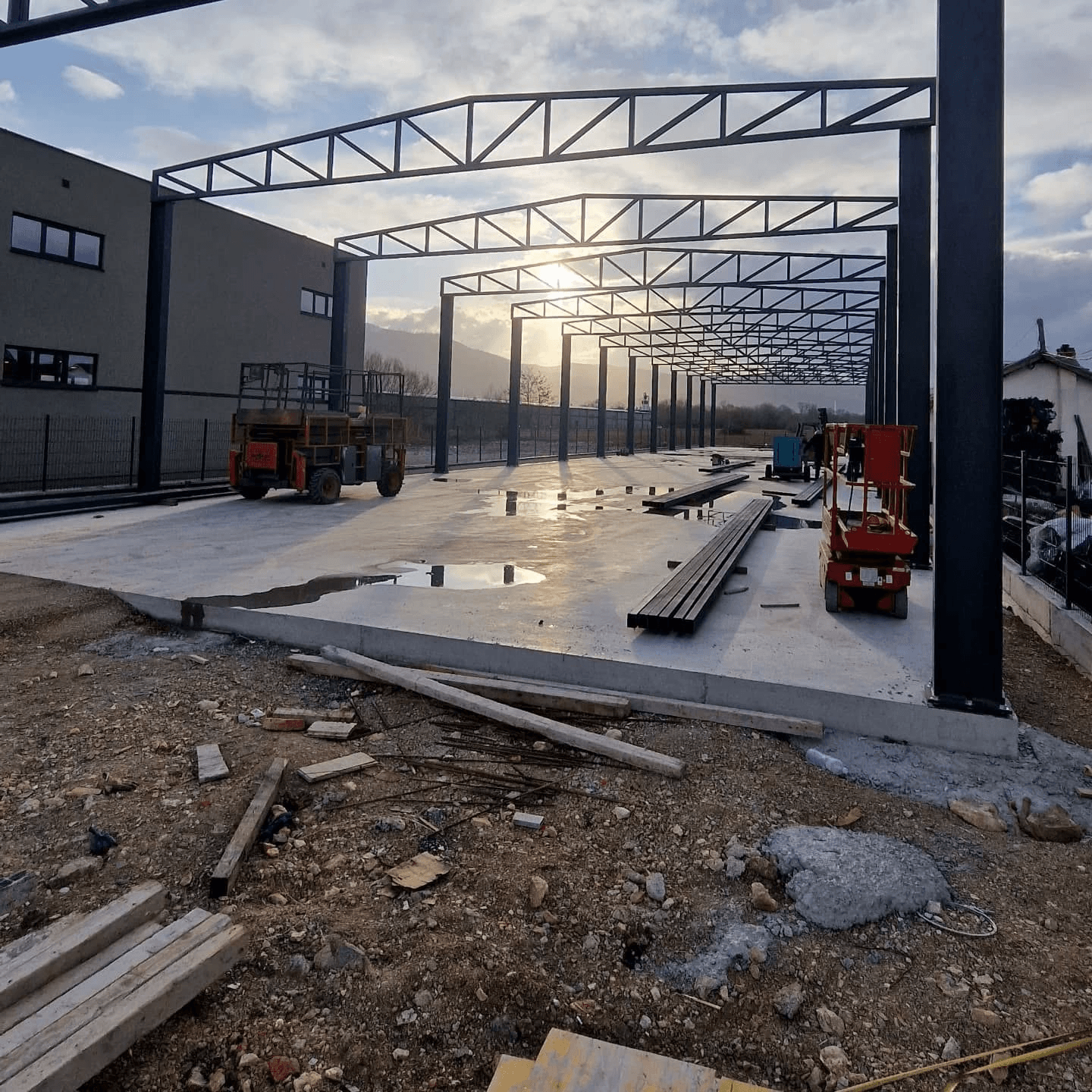 Bardhi Steel Constructions crew at work